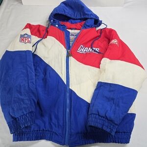 New York Giants Apex One Jacket Pro Line Puffer Sports Hooded Vintage 90s M